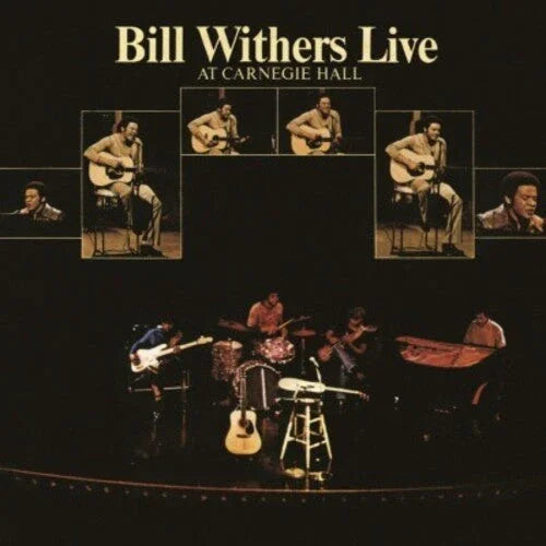 Bill Withers Live at Carnegie Hall vinyl album cover featuring concert stage and performance photos