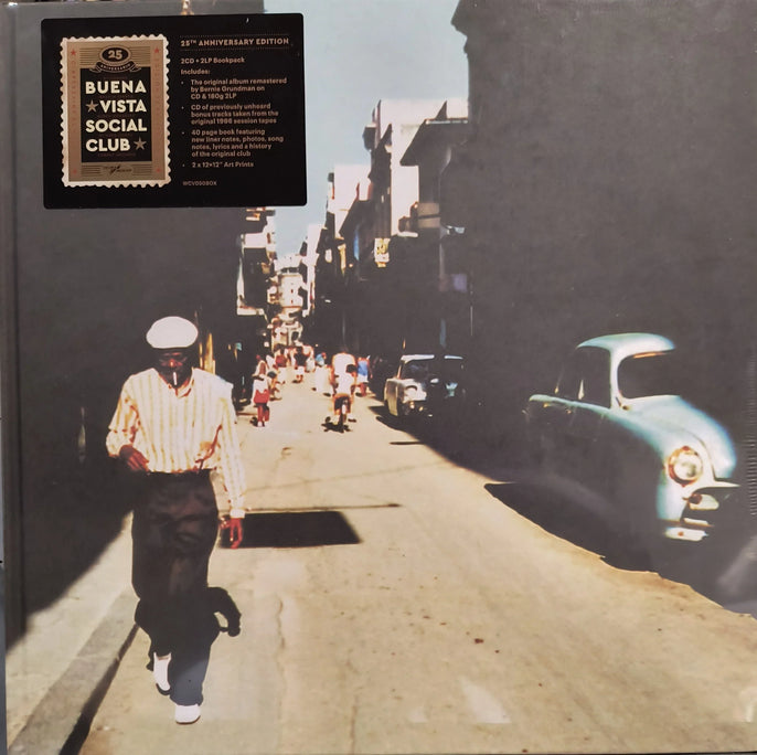 Buena Vista Social Club 25th Anniversary box set vinyl, classic Cuban street scene cover art.