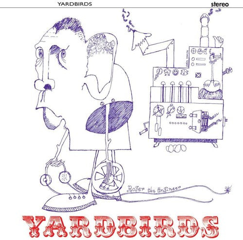 Roger the Engineer album cover with abstract line drawing of man and machine, Yardbirds vinyl