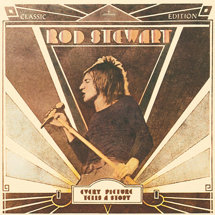 Rod Stewart Every Picture Tells a Story vintage vinyl album cover art, classic edition.