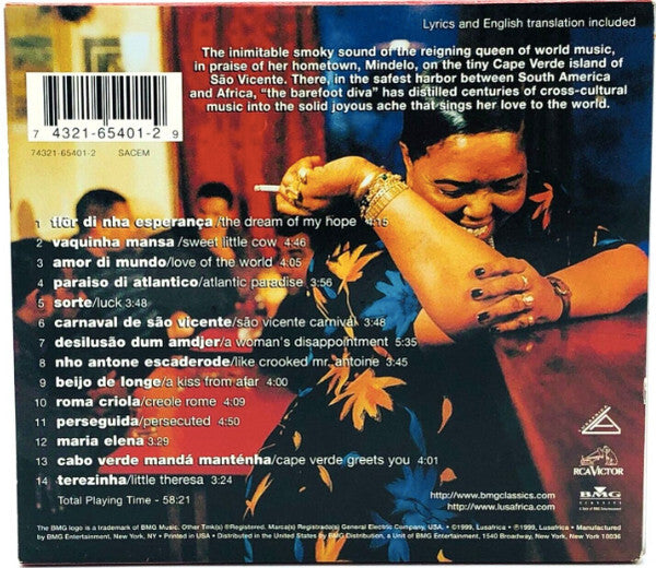 Cesaria Evora - Café Atlantico - Used CD w/Slipcase