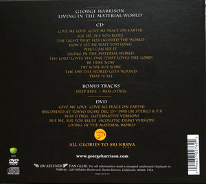 George Harrison - Living In The Material World - Like New! CD Boxset w/extra DVD