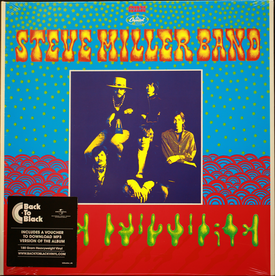 Steve Miller Band vinyl record cover with psychedelic blue and red design, classic rock album