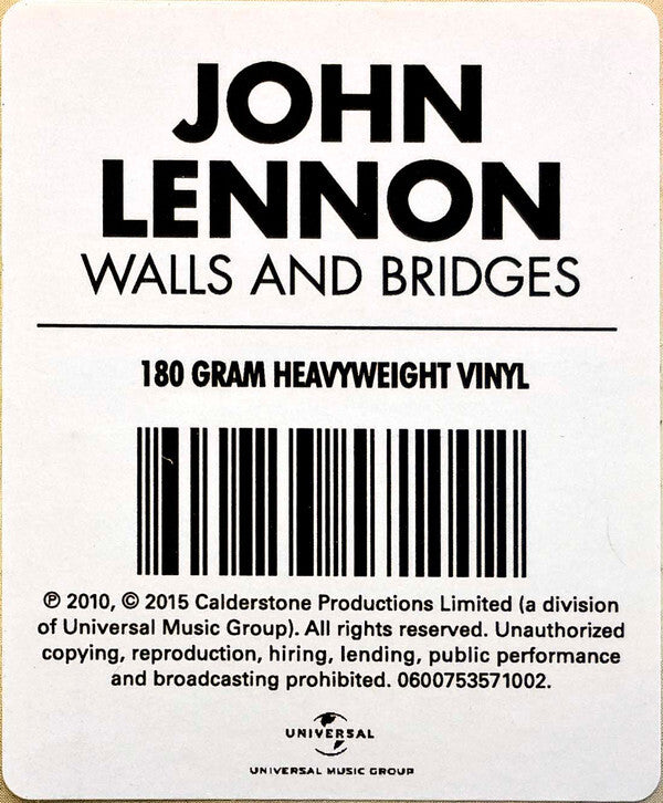 John Lennon - Walls And Bridges - Brand New/Sealed Vinyl
