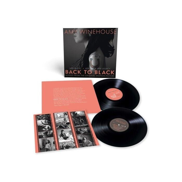 Amy Winehouse Back to Black vinyl record set with album cover, two records, and inserts