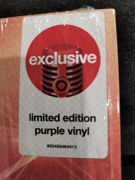 Sticker reading exclusive limited edition purple vinyl on album corner