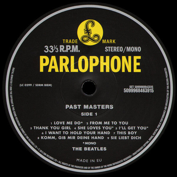 The Beatles – Past Masters - 2LP - Remastered - 180g - Brand New/Mint Vinyl
