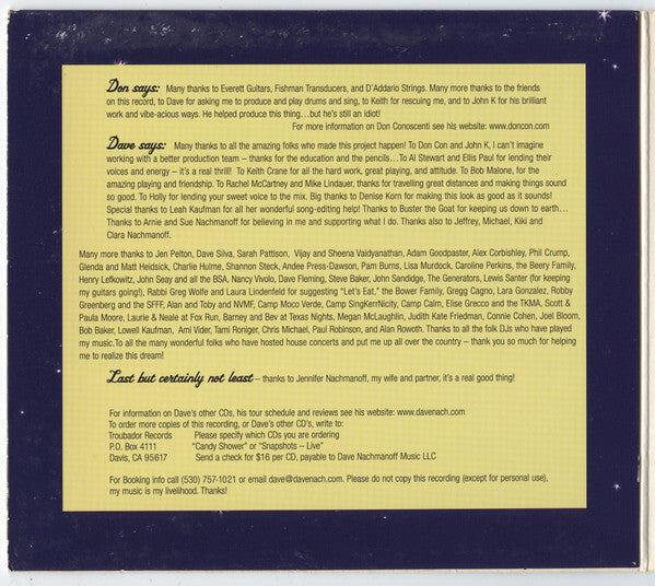Dave Nachmanoff - A Certain Distance - Used CD