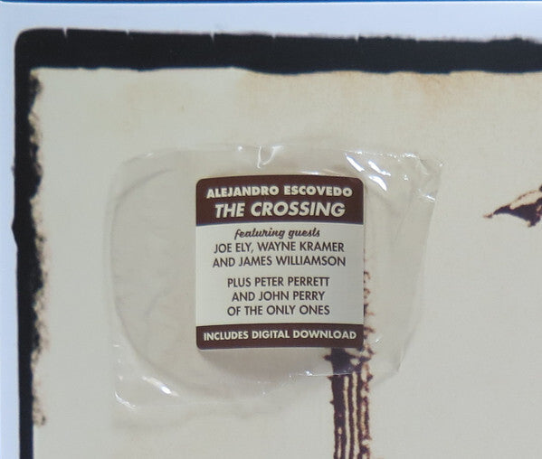 Alejandro Escovedo The Crossing vinyl record sticker with featured guest artists and digital download included.
