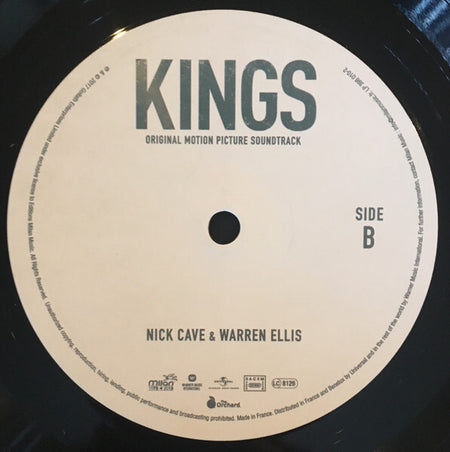Kings original motion picture soundtrack vinyl record, side B, by Nick Cave and Warren Ellis