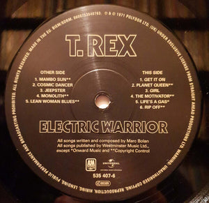 T. Rex - Electric Warrior - 1LP - New/Sealed Vinyl - Rock Masterpiece