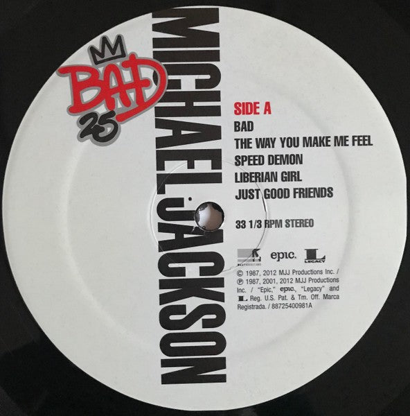 Michael Jackson: Bad | 25th Anniversary | Limited Edition |3LP Remastered Vinyl