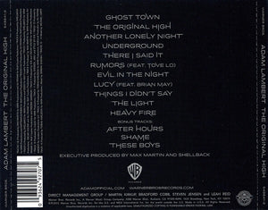 Adam Lambert - The Original High - Used CD