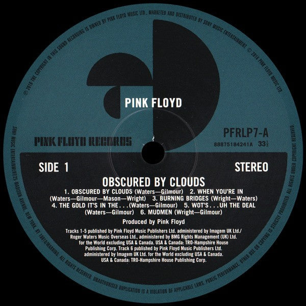 Pink Floyd - Obscured By Clouds | Remastered LP | Music From La Vallée