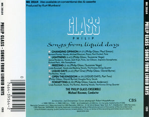 Philip Glass - Songs From Liquid Days - Rare Used CD