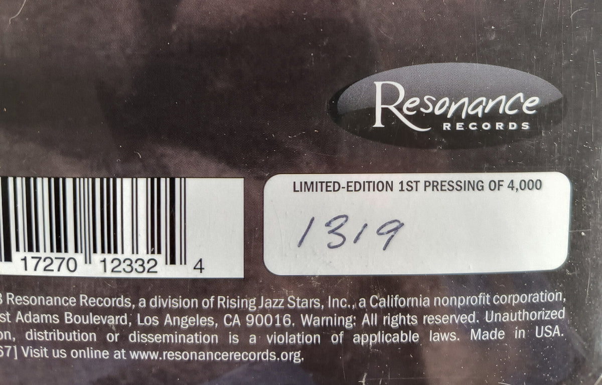Limited edition Resonance Records vinyl, 1st pressing, barcode and handwritten number 1319