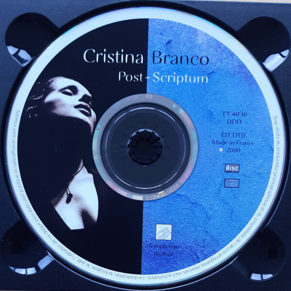 Cristina Branco – Post-Scriptum - Never Played | Like New - CD w/digipak