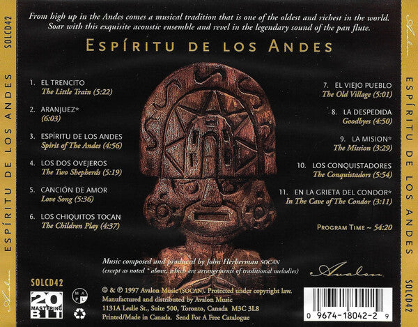John Herberman - Espiritu De Los Andes - Used CD