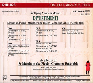 Mozart - Divertimenti (Strings And Wind) - Used 5xCD Boxset