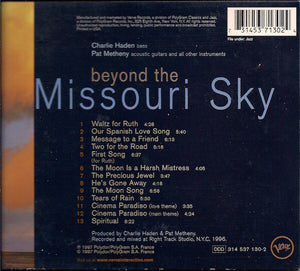 Charlie Haden & Pat Metheny - Beyond The Missouri Sky - Preowned CD