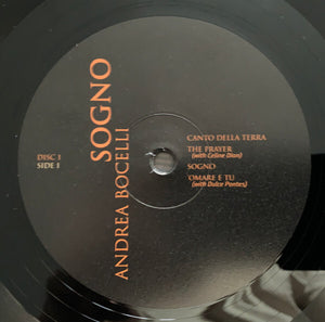 Andrea Bocelli – Sogno - 2LP - 180Gram - Brand New/Mint Vinyl