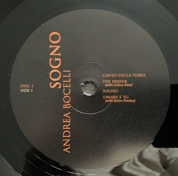 Andrea Bocelli – Sogno - 2LP - 180Gram - Brand New/Mint Vinyl