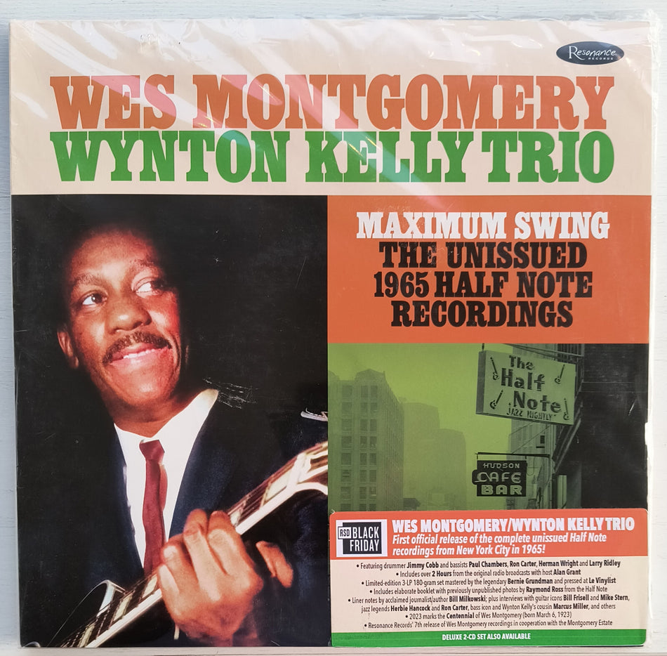 Wes Montgomery Wynton Kelly Trio vinyl album cover, Maximum Swing 1965 jazz recordings.