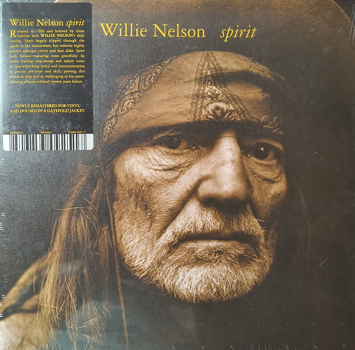 Willie Nelson - Spirit - 1 LP - Remastered - Gatefold - New/Sealed Vinyl
