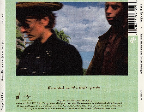 Sarah Harmer & Jason Euringer - Songs For Clem - Used CD