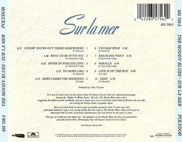 The Moody Blues - Sur La Mer - Used CD