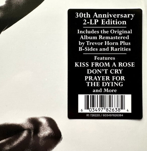 30th Anniversary 2-LP vinyl album sticker with tracklist, remastered edition, barcode visible