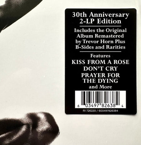 30th Anniversary 2-LP vinyl album sticker with tracklist, remastered edition, barcode visible