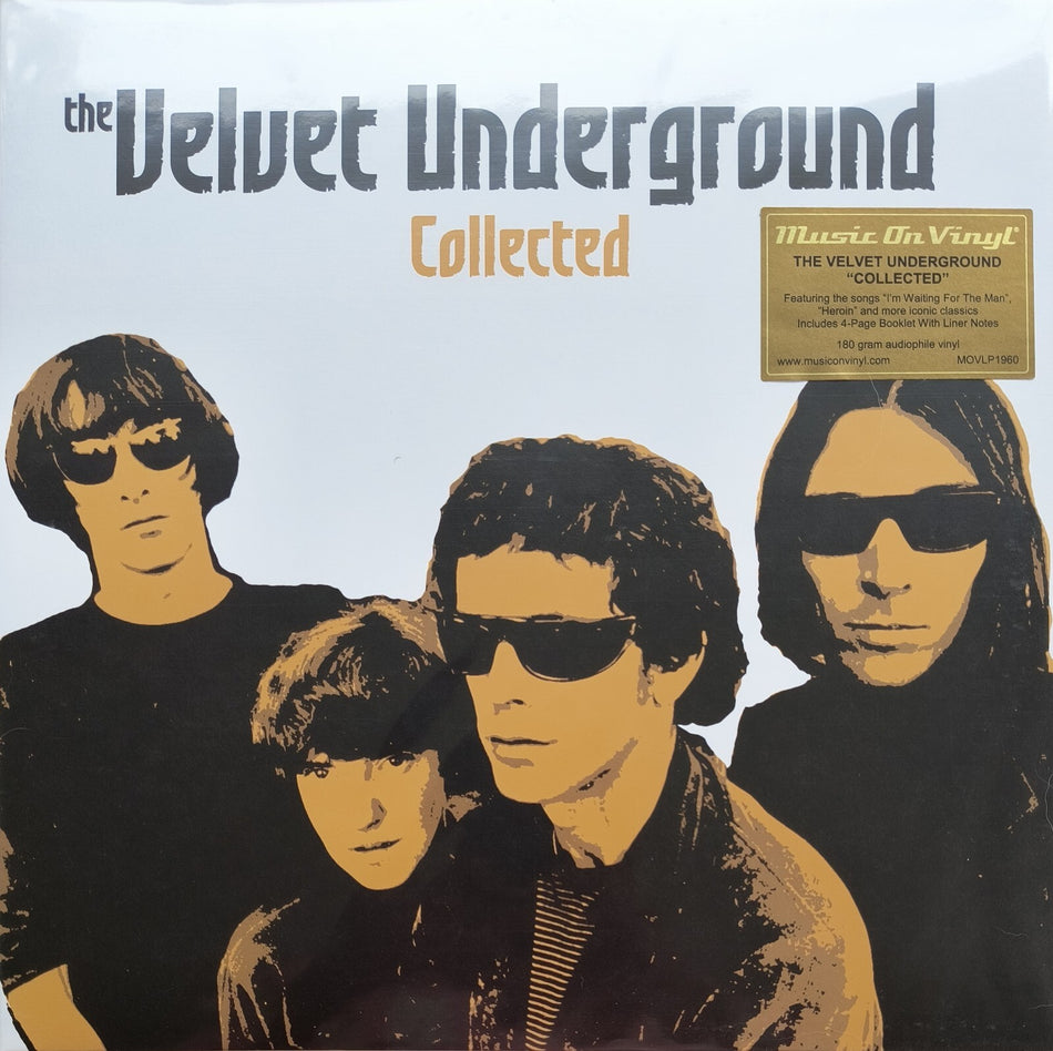 The Velvet Underground Collected vinyl record cover featuring band portraits and album title text.