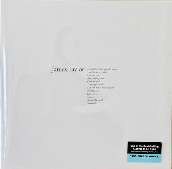 James Taylor vinyl record album cover with song list and 180-gram vinyl sticker
