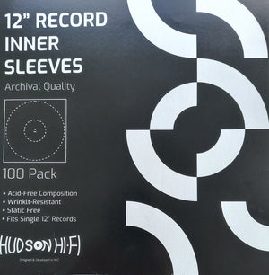 100 Anti-Static HDPE Rice Paper Archival Inner Sleeves for 12" Vinyl Records