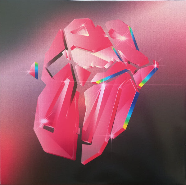 Abstract pink geometric design with rainbow accents on a gradient background, album cover art
