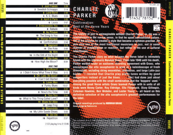 Charlie Parker - Confirmation: Best Of The Verve Years - Used CD