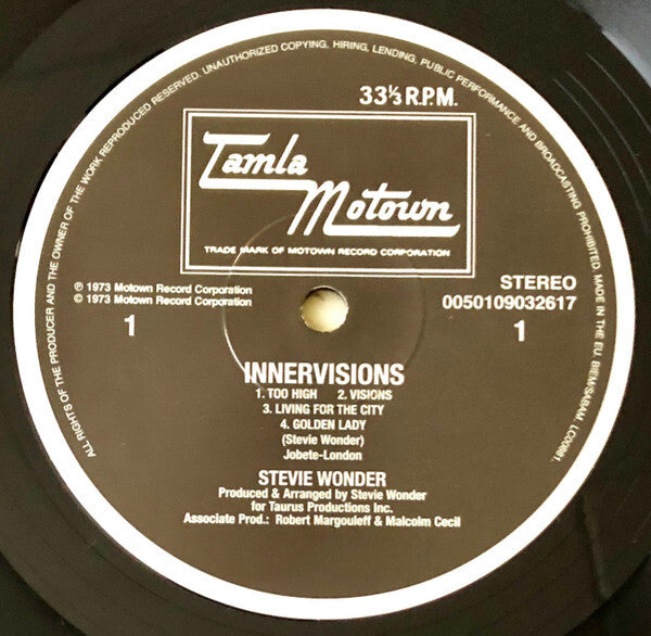 Stevie Wonder – Innervisions - 180 Gram - Brand New/Sealed Vinyl