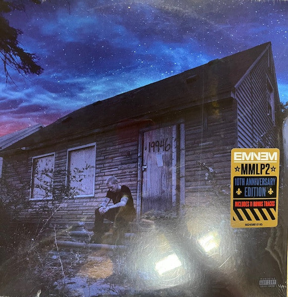 MMLP2 10th Anniversary Edition vinyl cover with man sitting on porch of weathered house under night sky