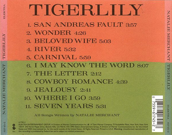Natalie Merchant - Tigerlily - Used CD