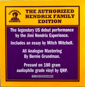 The Jimi Hendrix Experience - Live At Monterey - 1 LP - New/Sealed
