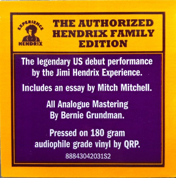 The Jimi Hendrix Experience - Live At Monterey - 1 LP - New/Sealed