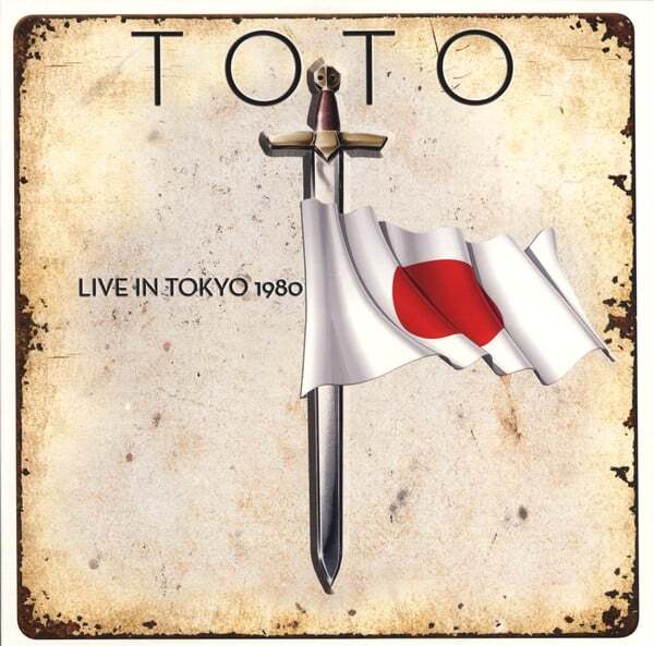 Toto Live in Tokyo 1980 vinyl cover with sword and Japanese flag design.