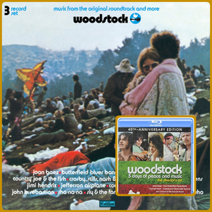 Woodstock Vinyl Soundtrack (50th) + Blu-Ray- Film (40th) Anniversary Set New