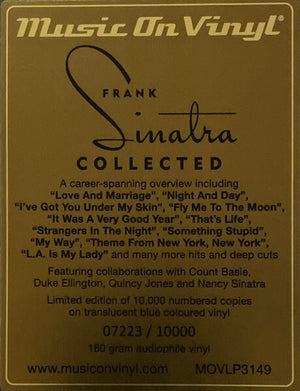 Frank Sinatra - Collected - 2xLP Limited Edition - MOV - Blue - New/Sealed Vinyl