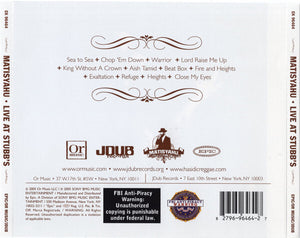 Matisyahu - Live At Stubb's VG+ used CD
