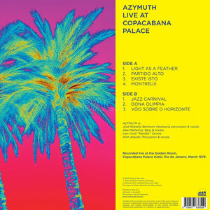 Azymuth - Live At The Copacabana Palace - Limited Edition Blue Green Vinyl