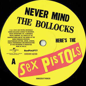 Sex Pistols - Never Mind The Bollocks Heres The Sex Pistols (Yellow Cover) Vinyl