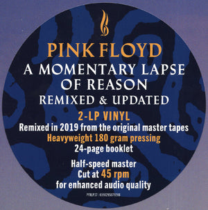 Pink Floyd - A Momentary Lapse Of Reason (2019) Remixed/Updated) - New 2LP Vinyl