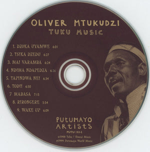 Oliver Mtukudzi - Tuku Music - Used CD
